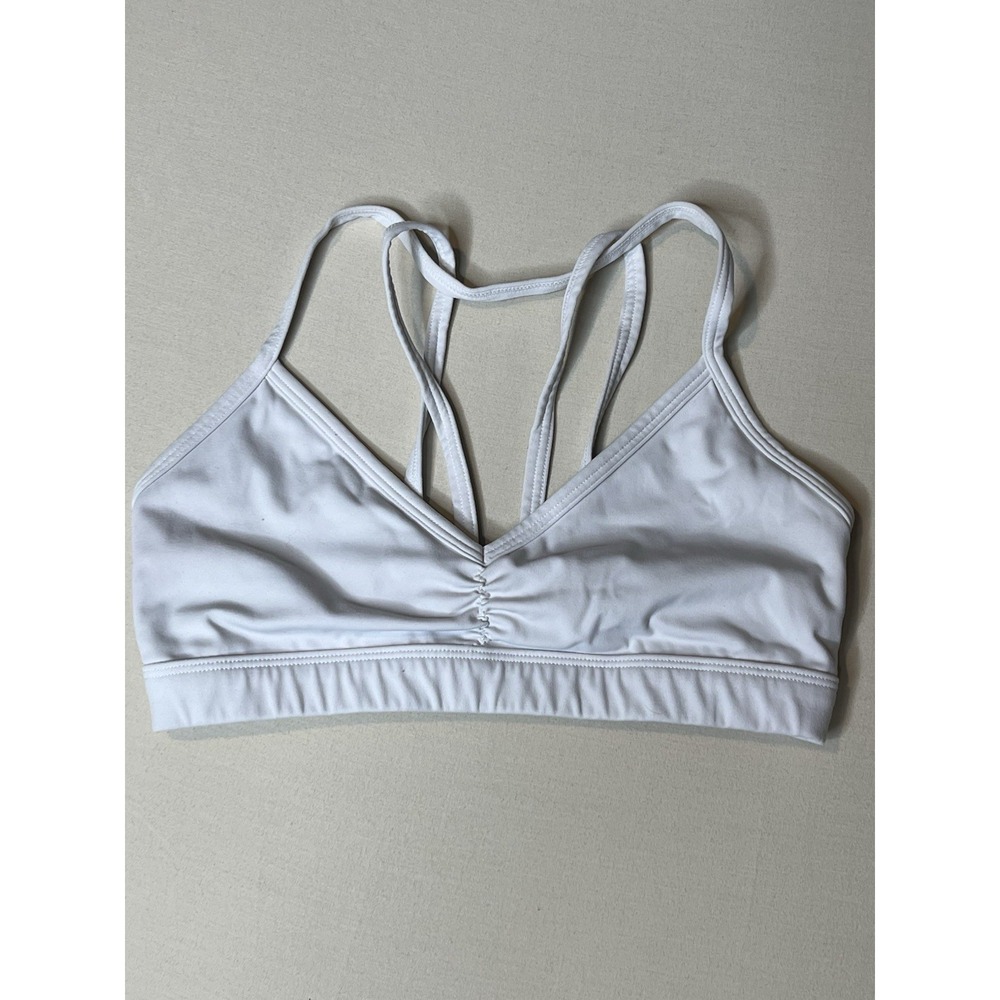 AUROLA Women's White Mercury Workout Sports Bra Backless Size XS